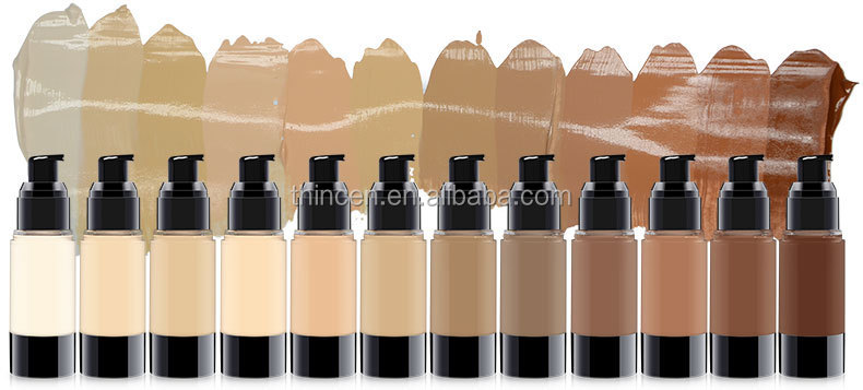 12 color waterproof makeup liquid foundation own brand customization 12