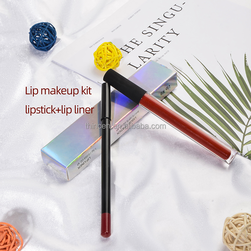 Best Selling Lip Combination Private Label Liquid Lipstick Lip Liner Set - Thincen Supplier 24