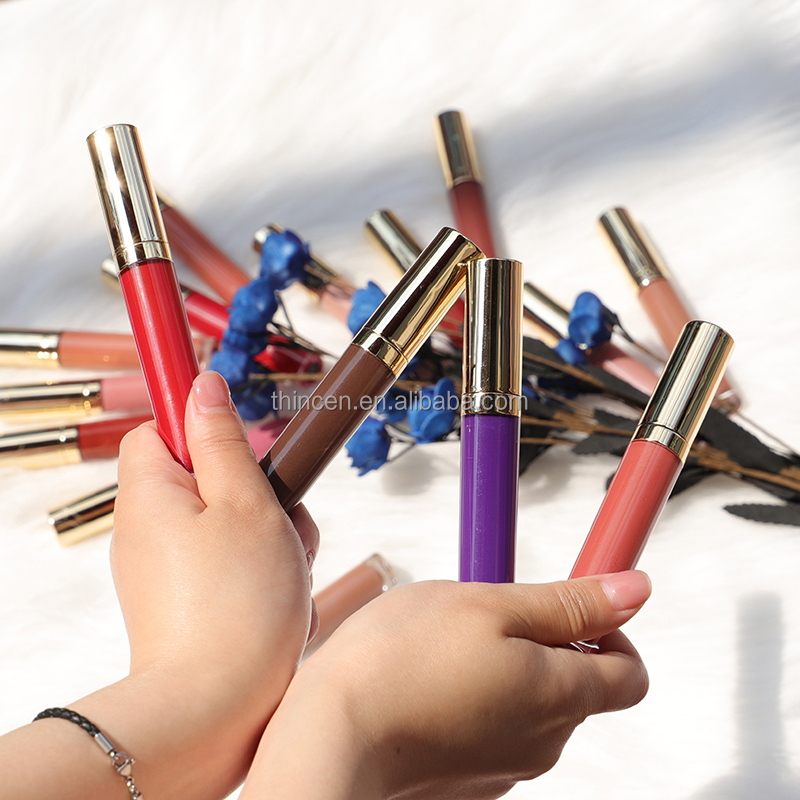 No Logo Pop Packaging Vegan Liquid Lipstick Velvet Matte Lipstick Manufacturer 18