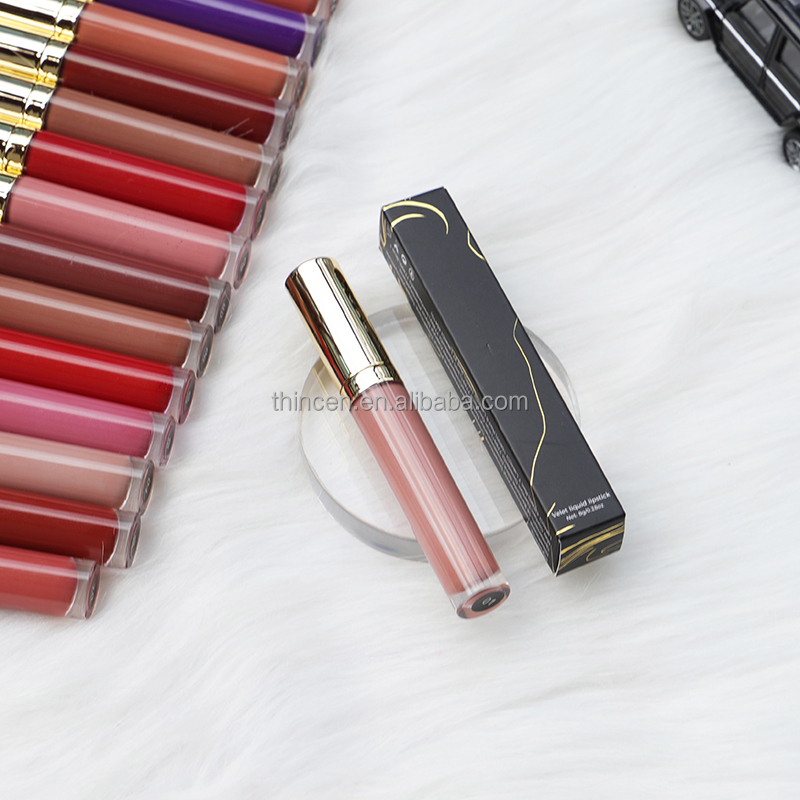 No Logo Pop Packaging Vegan Liquid Lipstick Velvet Matte Lipstick Manufacturer 14