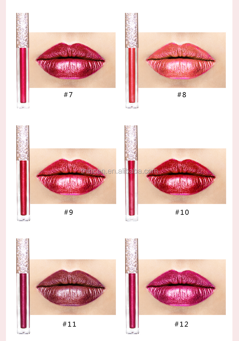 Metallic Lipstick Lipgloss Liquid Lip Gloss Private Label 14