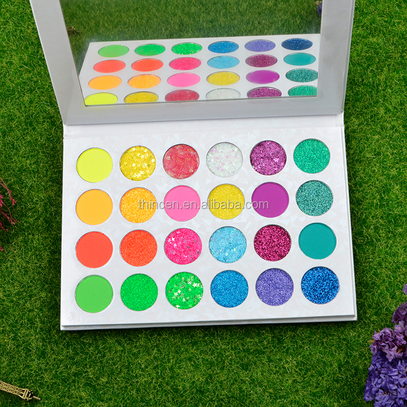 Private Label Yellow Gold Glitter Low MOQ Palette Professional Make Up Eyeshadow 12