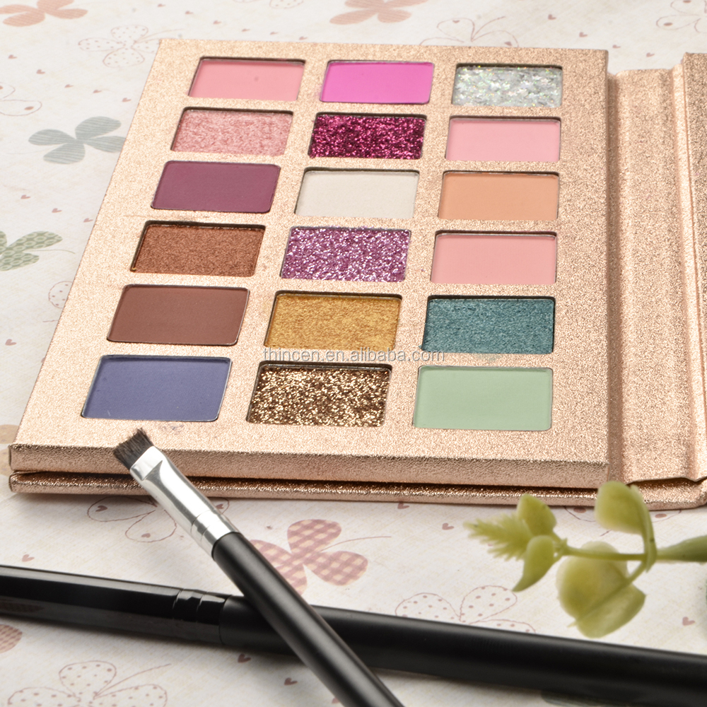 18 colors of gold eyeshadow palette maker 16
