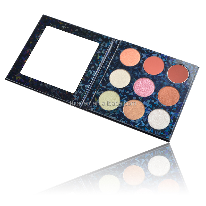 Водонепроникний довготривалий макіяж обличчя Private Label 9 кольорів пудри Status Highlight із дзеркалом 14