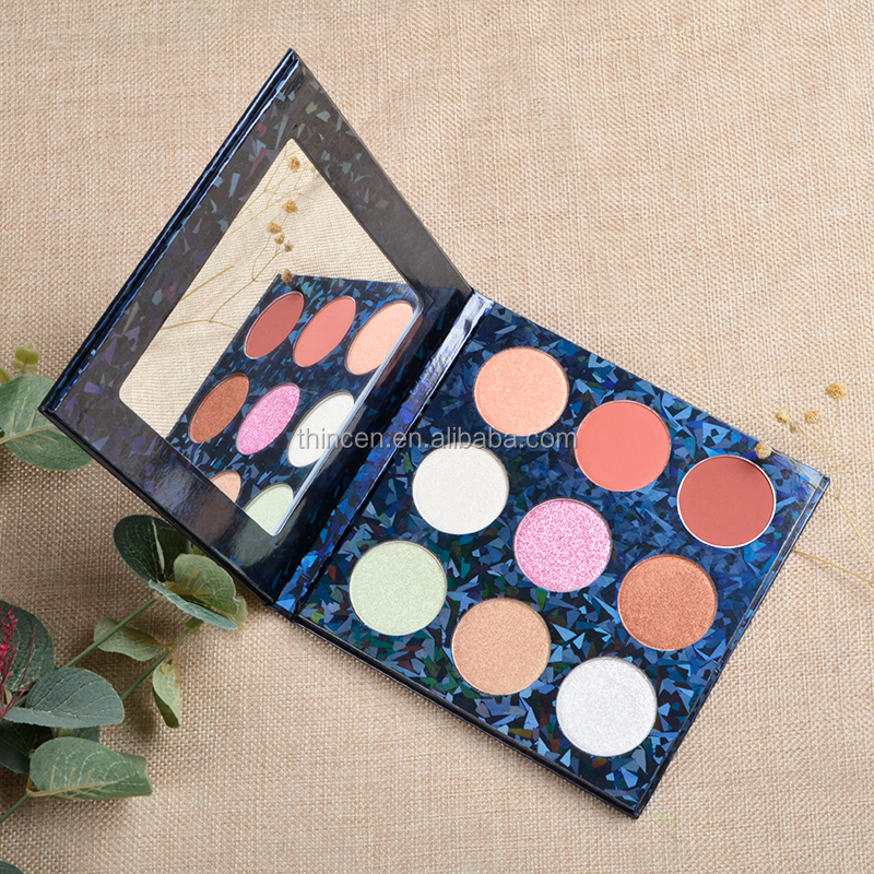 Водонепроникний довготривалий макіяж обличчя Private Label 9 кольорів пудри Status Highlight із дзеркалом 22