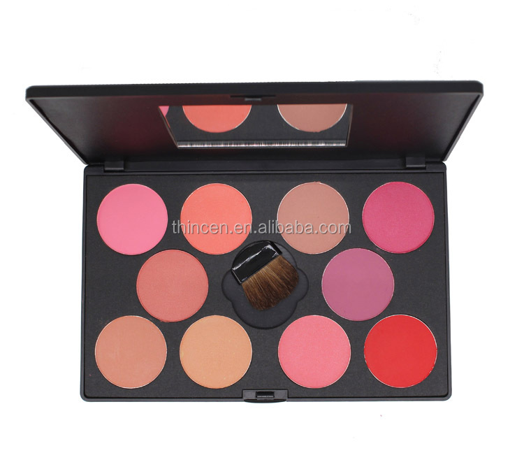 Professional 10 color make up blush palette cheek long lasting blusher 10