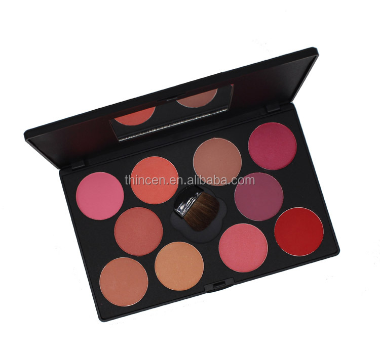 Professional 10 color make up blush palette cheek long lasting blusher 12