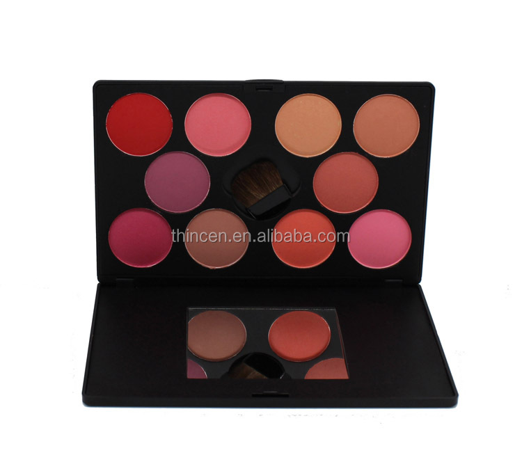 Professional 10 color make up blush palette cheek long lasting blusher 8