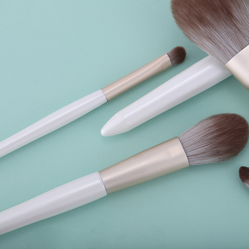 White Makeup Cosmetics 8pcs Private Label Brushes Sets 16