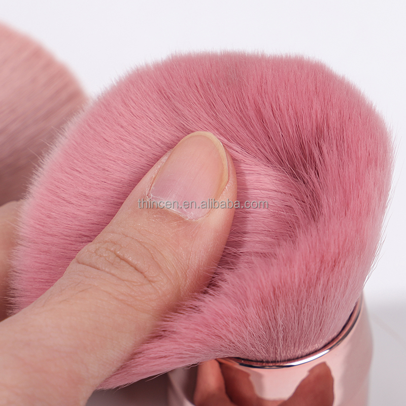 V-P-3r Private Label Makeup Brushes Custom Logo Face Blush Brush High Quality Pink Loose Powder Brush 16