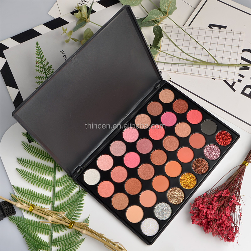 Thincen - Pigment Custom Glitter Eye Shadow Private Label 35 Colors Eyeshadow Palette Eyeshadow platte 10
