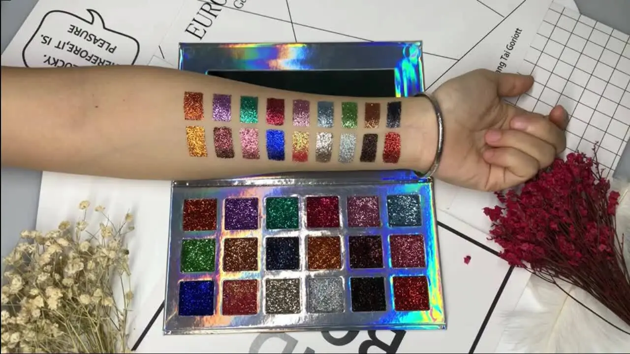 Thincen - Імпортована оптова косметична палітра тіней для повік для макіяжу, блискучі тіні для повік, власна торгова марка 1