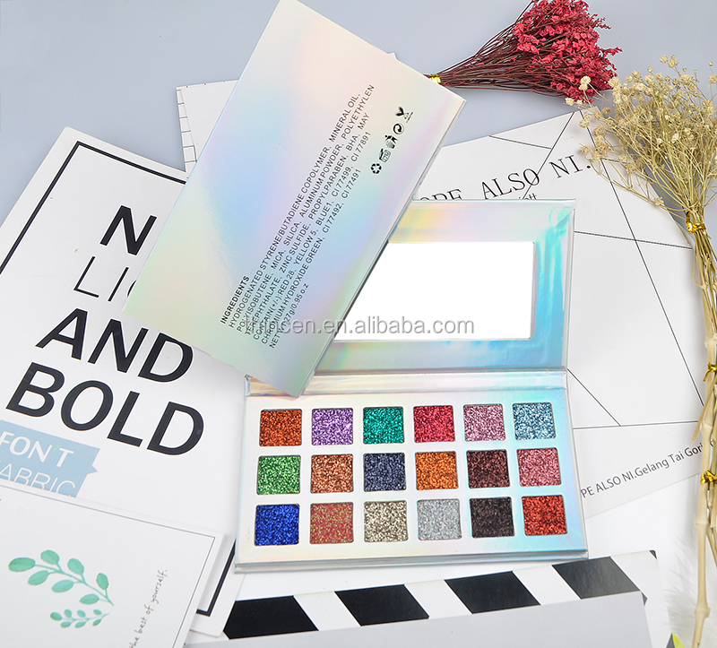 Thincen - Імпортована оптова косметична палітра тіней для повік для макіяжу, блискучі тіні для повік, власна торгова марка 12