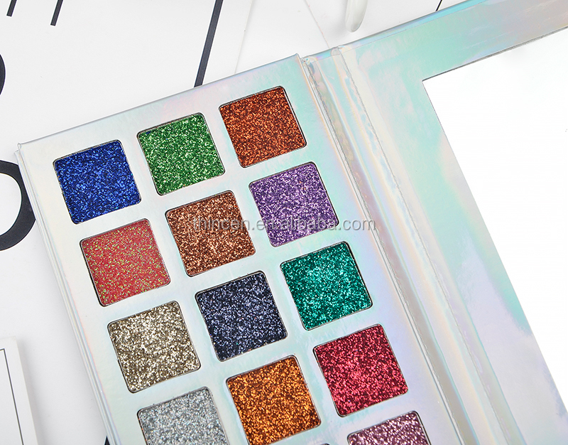Thincen - Імпортована оптова косметична палітра тіней для повік для макіяжу, блискучі тіні для повік, власна торгова марка 20
