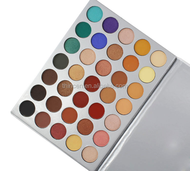 Manly cosmetics cardboard eyeshadow palette metallic eyeshadow 35 colors 35U 16