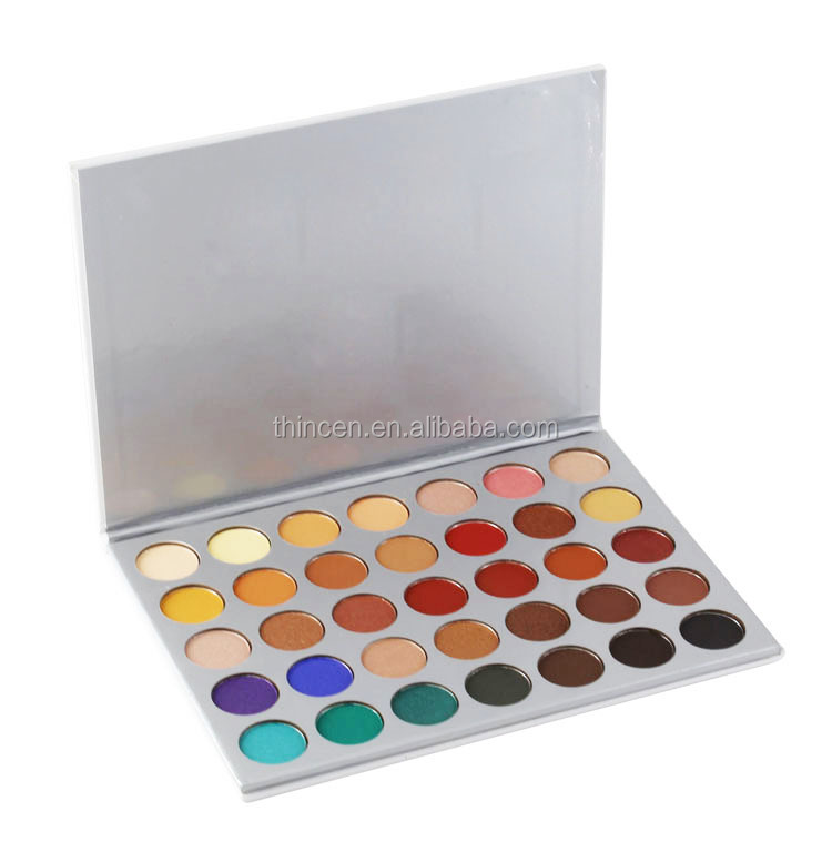 Manly cosmetics cardboard eyeshadow palette metallic eyeshadow 35 colors 35U 14