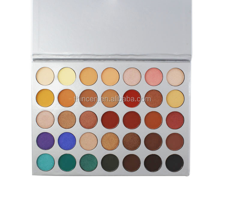 Manly cosmetics cardboard eyeshadow palette metallic eyeshadow 35 colors 35U 20