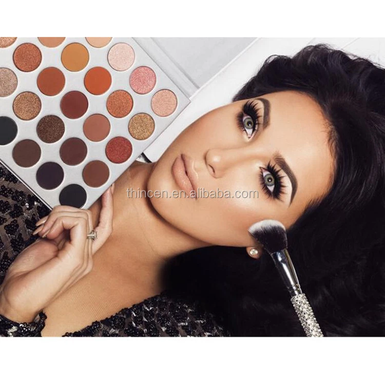 Manly cosmetics cardboard eyeshadow palette metallic eyeshadow 35 colors 35U 1