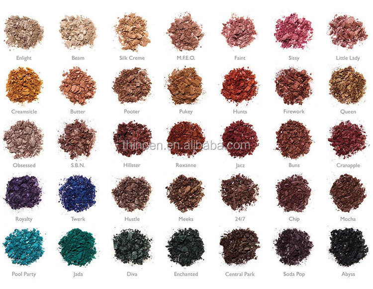 Manly cosmetics cardboard eyeshadow palette metallic eyeshadow 35 colors 35U 10