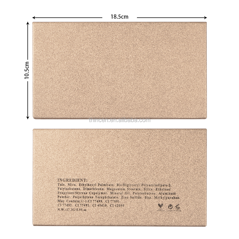 Thincen - 18 Colors Rose Gold Eyeshadow Palette Glitter Makeup Packaging Eyeshadow Palette Eyeshadow platte 20