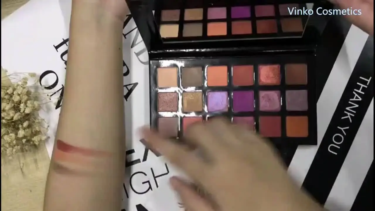 Thincen - High Quality Matte Shimmer Glitter 18 Colors Nude Makeup Eyeshadow Palette Eyeshadow platte 1