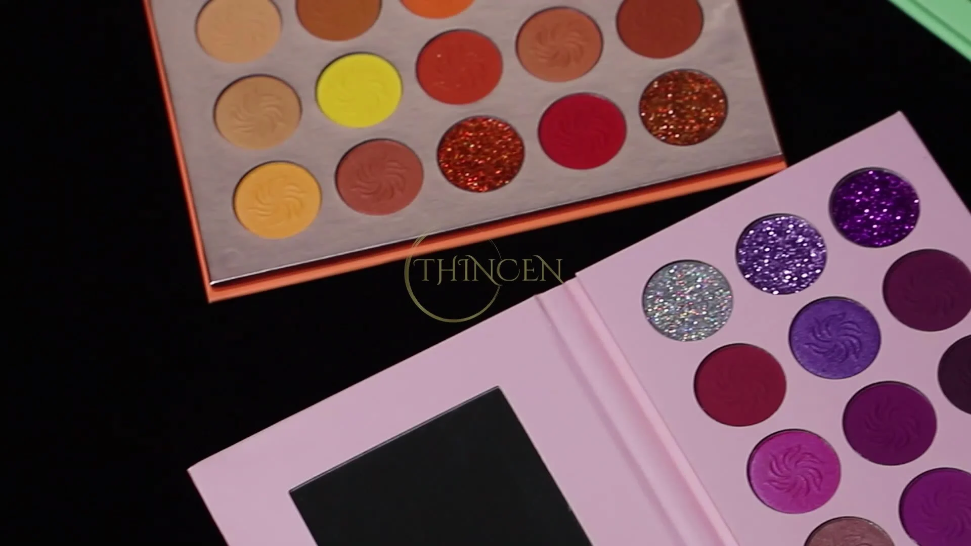 Thincen - Custom Eyeshadow Palette High Pigmented Vegan 15 Color Cosmetics Wholesale Eyeshadow Palette Vegan Eyeshadow Palette Eyeshadow platte 1