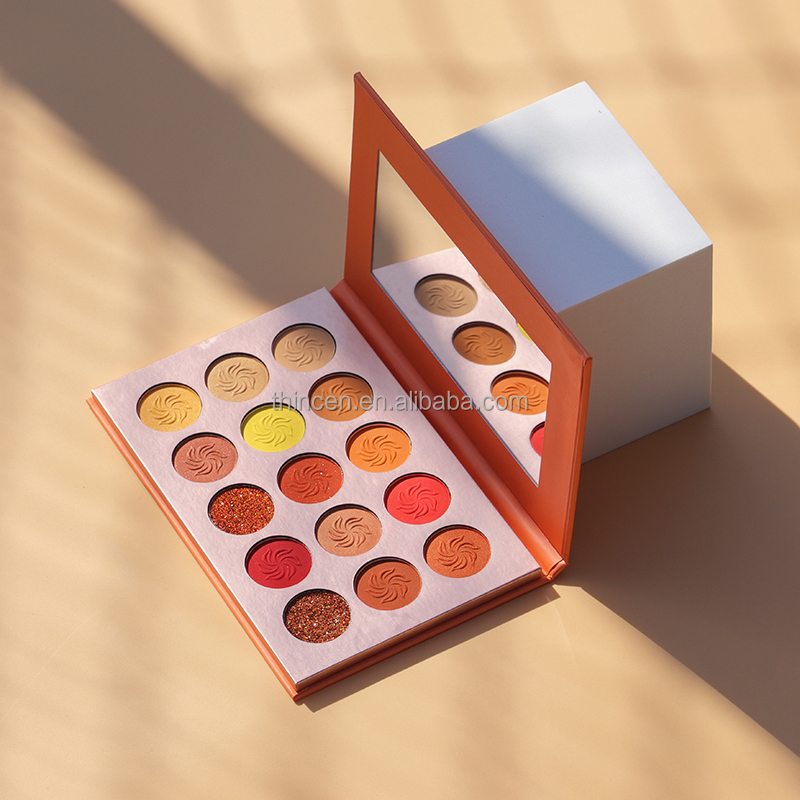 Thincen - Custom Eyeshadow Palette High Pigmented Vegan 15 Color Cosmetics Wholesale Eyeshadow Palette Vegan Eyeshadow Palette Eyeshadow platte 18