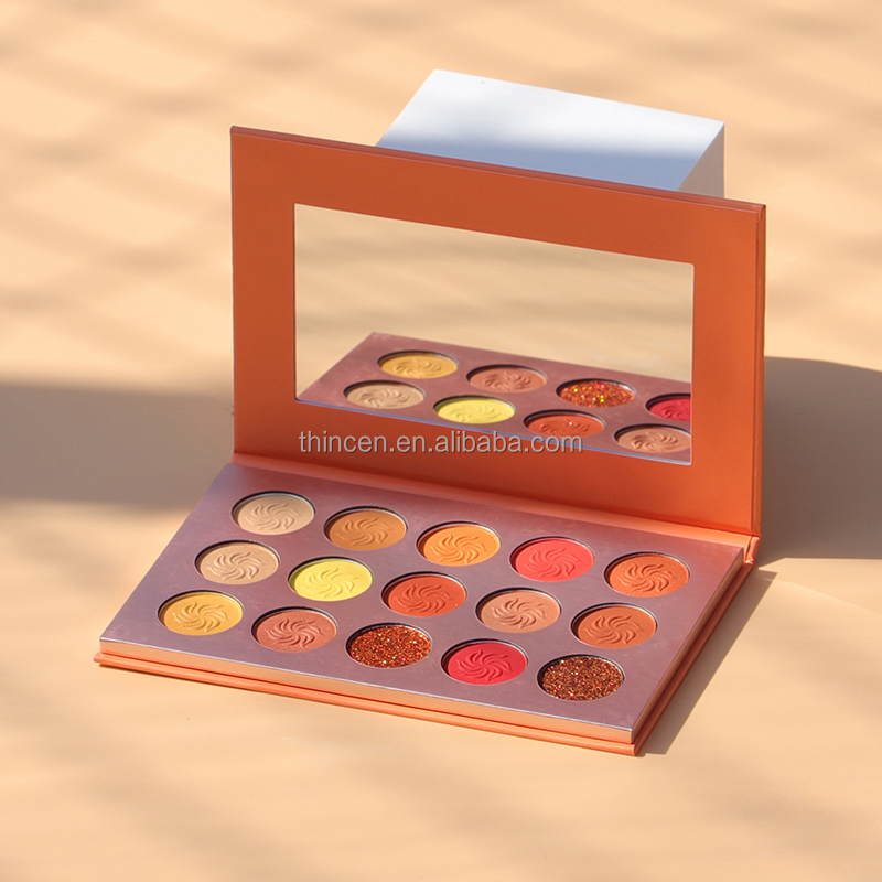 Thincen - Custom Eyeshadow Palette High Pigmented Vegan 15 Color Cosmetics Wholesale Eyeshadow Palette Vegan Eyeshadow Palette Eyeshadow platte 16