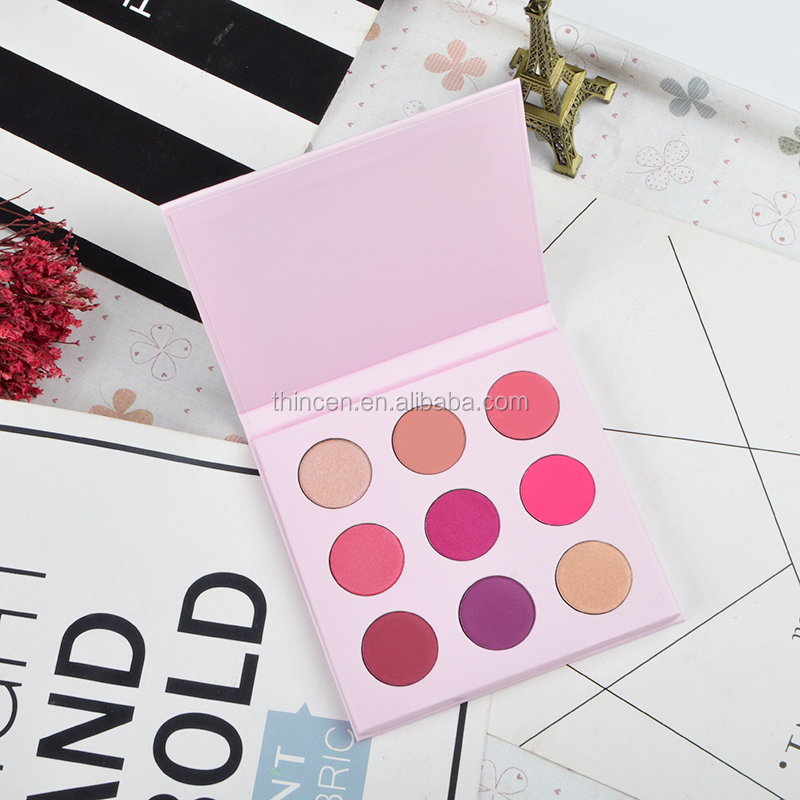 Thincen - Girls Makeup Customized Packaging Pink Eyeshadow Palette With Mirror Eyeshadow platte 10