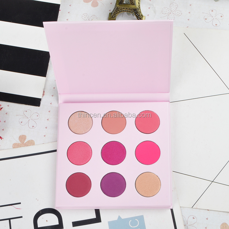 Thincen - Girls Makeup Customized Packaging Pink Eyeshadow Palette With Mirror Eyeshadow platte 14