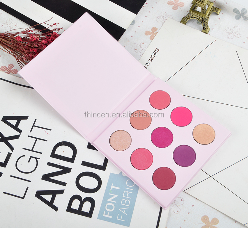 Thincen - Girls Makeup Customized Packaging Pink Eyeshadow Palette With Mirror Eyeshadow platte 16