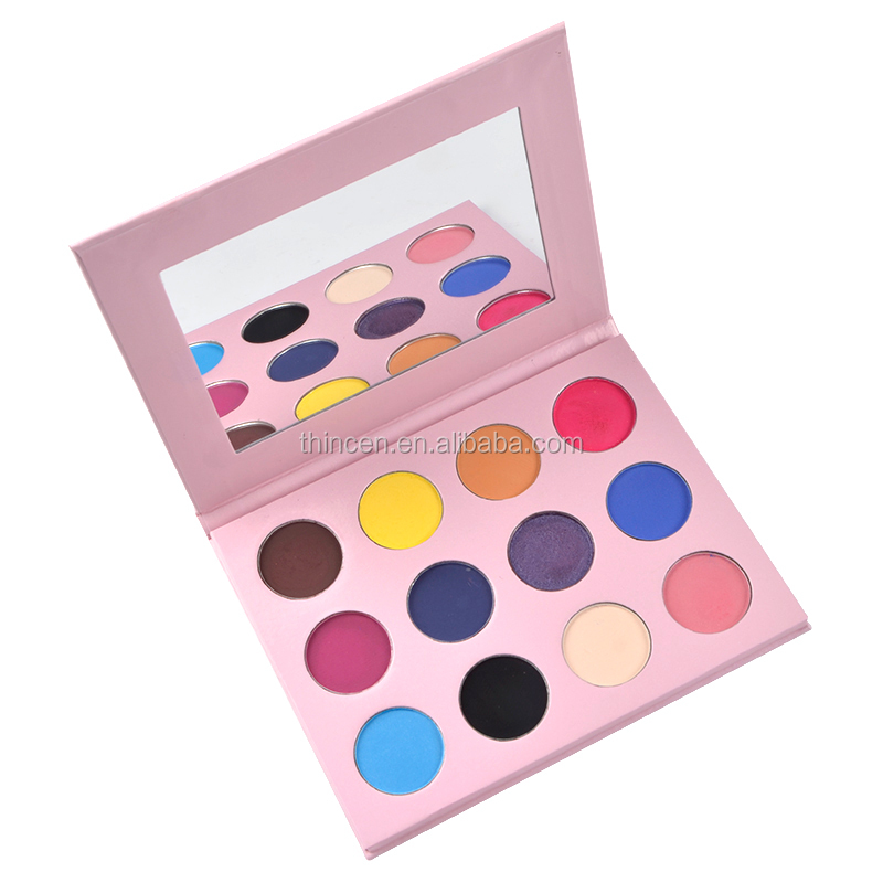 Thincen - Girls Makeup Customized Packaging Pink Eyeshadow Palette With Mirror Eyeshadow platte 28