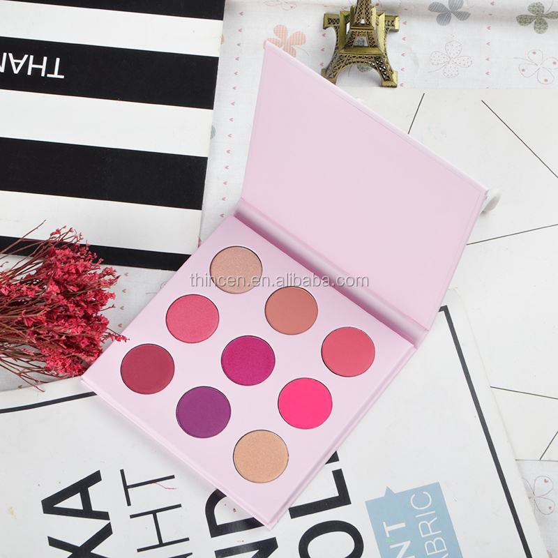 Thincen - Girls Makeup Customized Packaging Pink Eyeshadow Palette With Mirror Eyeshadow platte 12