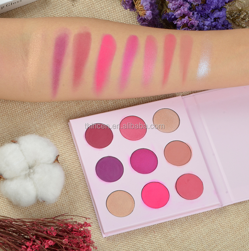 Thincen - Girls Makeup Customized Packaging Pink Eyeshadow Palette With Mirror Eyeshadow platte 24