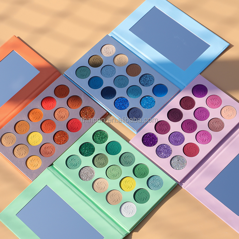 Яскраво-сині пігментовані натуральні тіні для повік, палітра тіней на замовлення 22