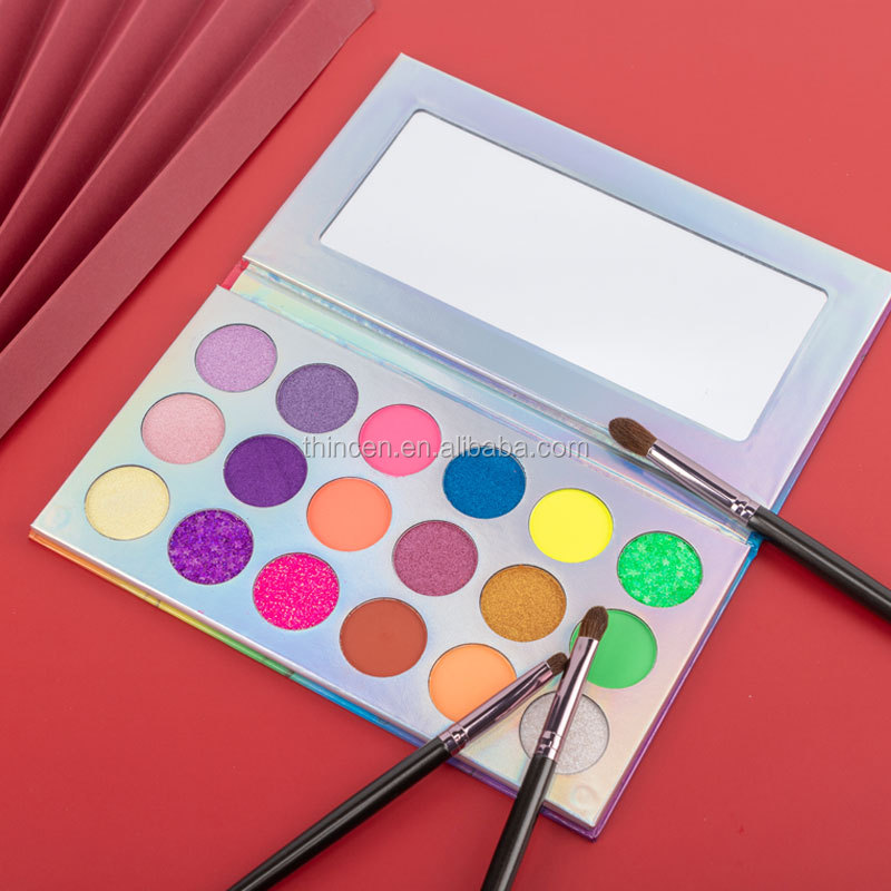 18 Colors Eyeshadow Packaging With Mirror Makeup Palette Eyeshadow 12