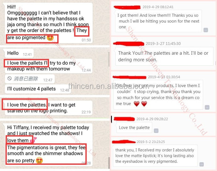 Mint Green Eyeshadow Packaging Cardboard Pans 26mm Makeup Professional Eyeshadow Palette 22