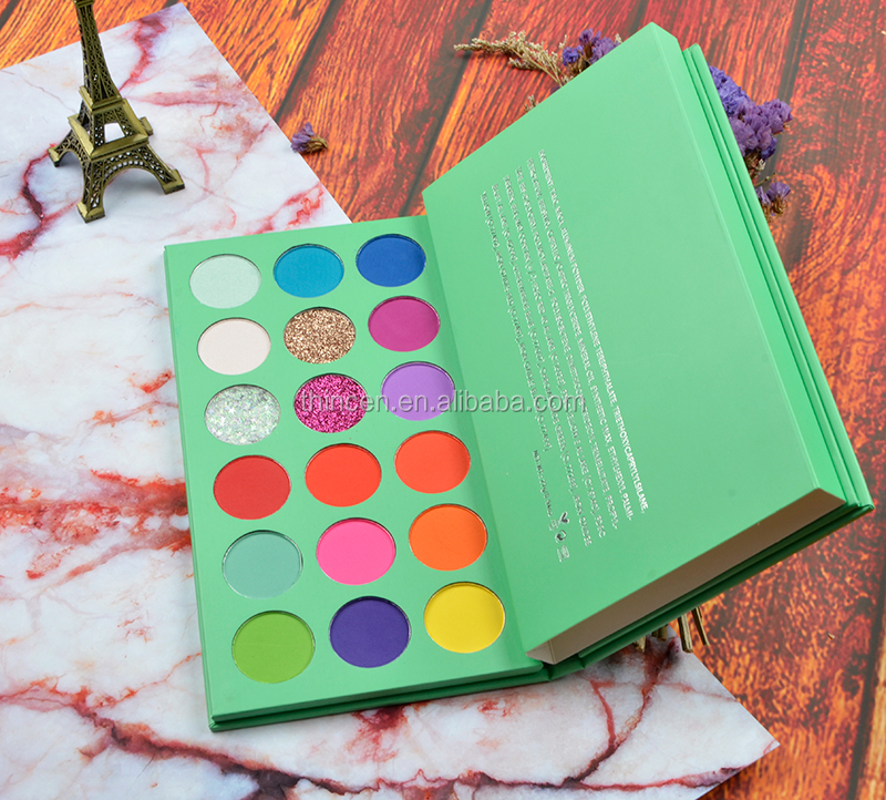 Mint Green Eyeshadow Packaging Cardboard Pans 26mm Makeup Professional Eyeshadow Palette 8