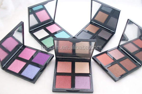 4 Color Palette With Mirror Make Up Oem High Pigment Eyeshadow 8
