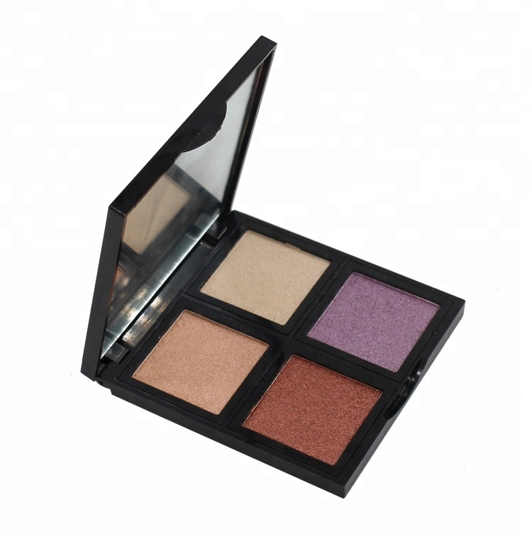 4 Color Palette With Mirror Make Up Oem High Pigment Eyeshadow 1