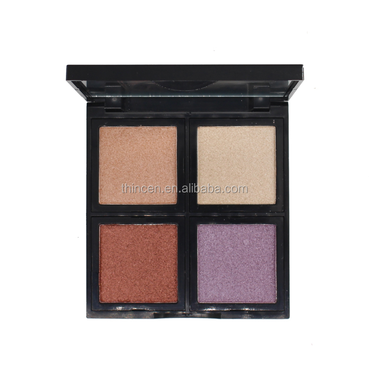 4 Color Palette With Mirror Make Up Oem High Pigment Eyeshadow 14