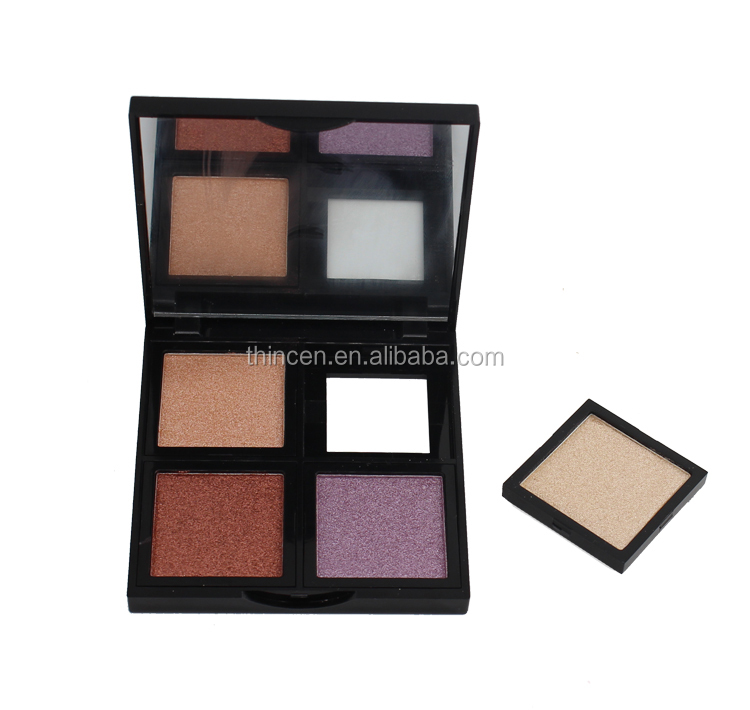 4 Color Palette With Mirror Make Up Oem High Pigment Eyeshadow 16