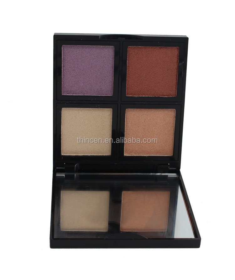 4 Color Palette With Mirror Make Up Oem High Pigment Eyeshadow 20