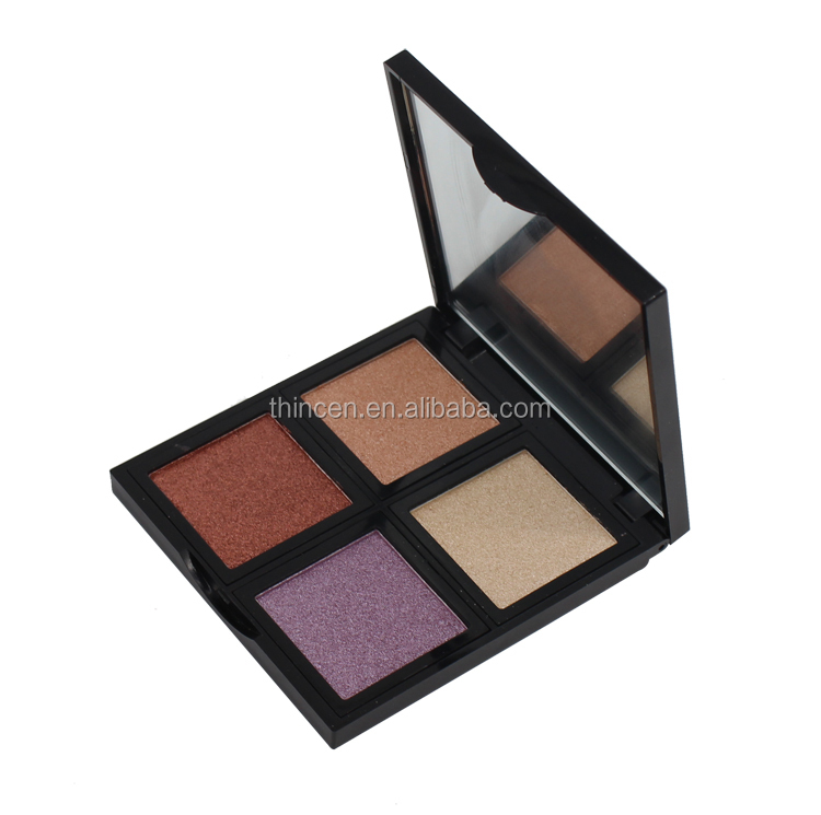 4 Color Palette With Mirror Make Up Oem High Pigment Eyeshadow 18
