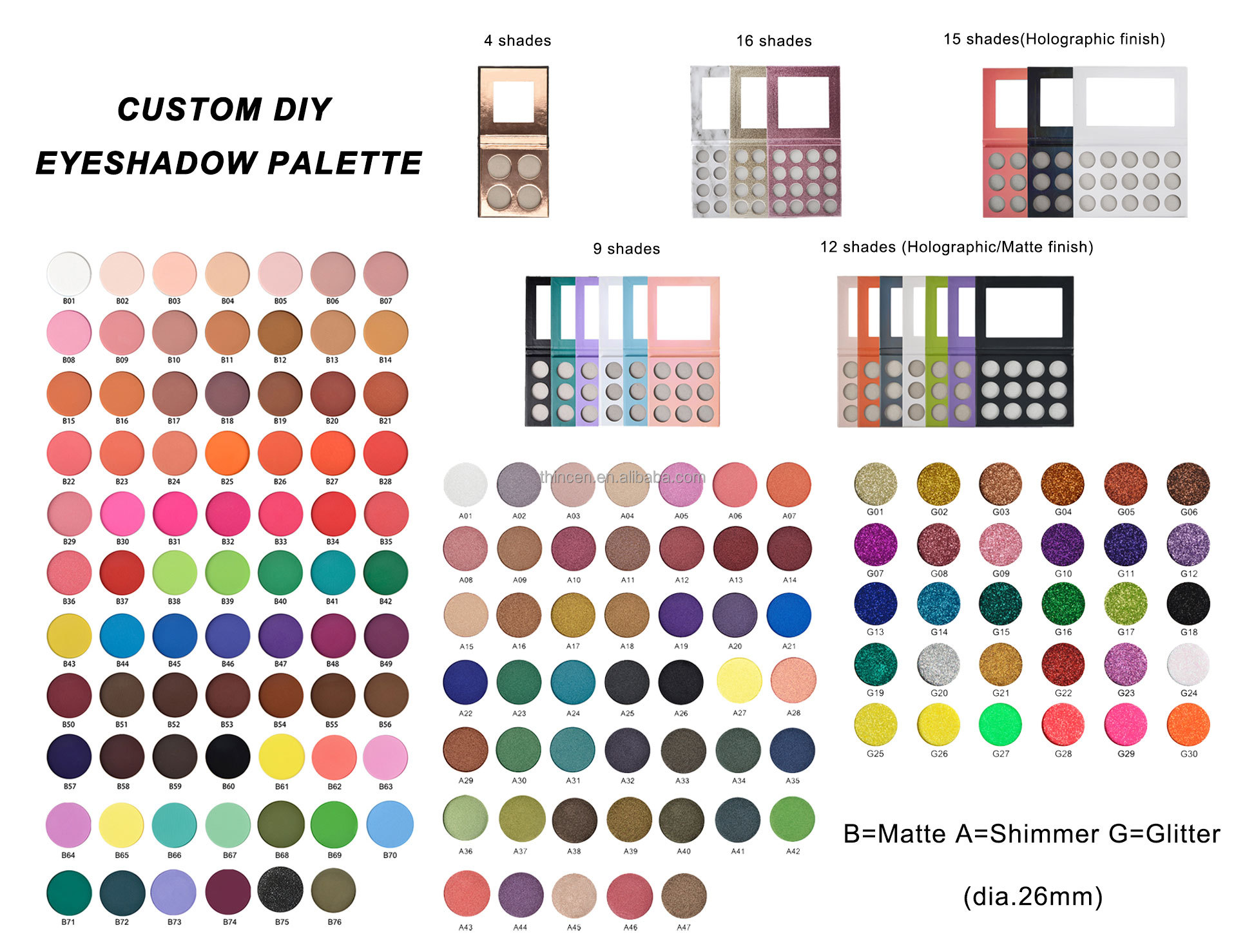 DIY Nude Color Eyeshadow Palette Private Label High Pigment Vegan Eyeshadow 8