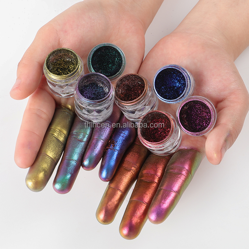 DC004r High Pigmented Metallic Eye Shadow Multichrome Loose Eyeshadow Duochrome Chameleon 10