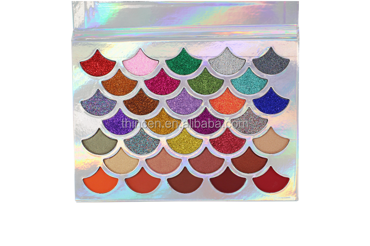Colorful Glitter Mermaid Private Label Eyeshadow Palette 22