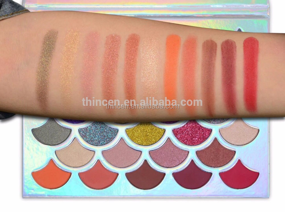 Colorful Glitter Mermaid Private Label Eyeshadow Palette 14