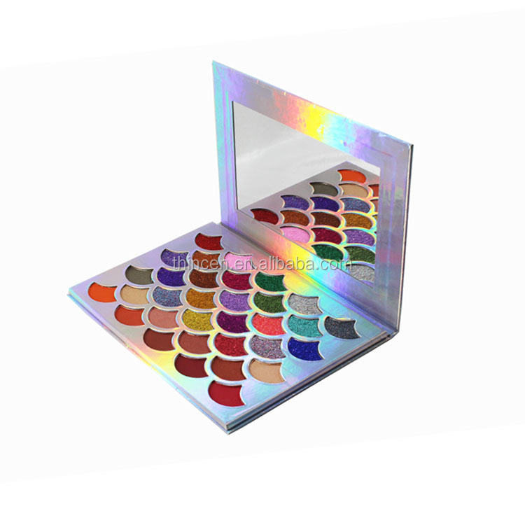 Colorful Glitter Mermaid Private Label Eyeshadow Palette 12
