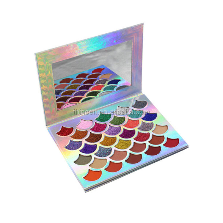 Colorful Glitter Mermaid Private Label Eyeshadow Palette 8